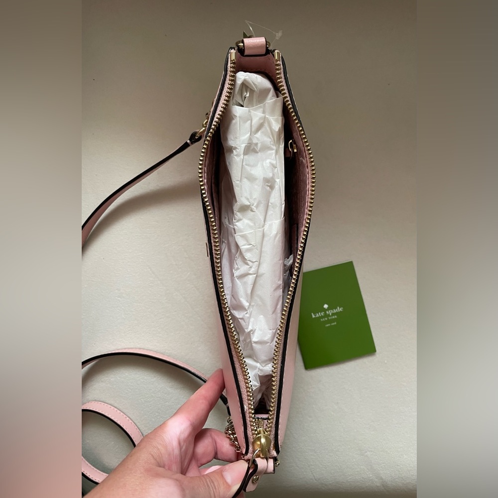 NWT Kate Spade Crossbody Zipper Purse Bag Pink - Picture 16 of 17